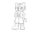 #16 Fox McCloud Coloring Page