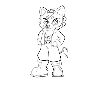 #16 Fox McCloud Coloring Page