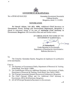 IAS OFFICERS TRANSFER ORDER Dated 14-12-2023
