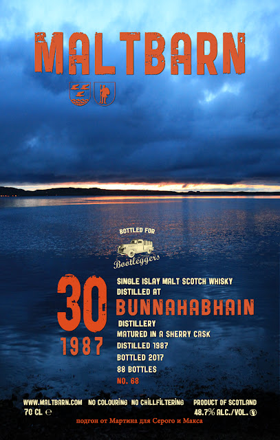 Bunnahabhain 30 yo 1987/2017 Maltbarn #68 bottled for Bootleggers 48.7% 