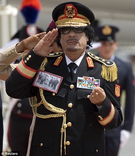 Muammar Gaddafi is often potrayed as the Man of Steel and The Libyan Tiger.