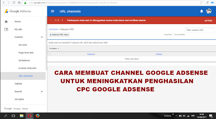 Cara Membuat Channel Google Adsense Untuk Meningkatkan Penghasilan CPC Adsense