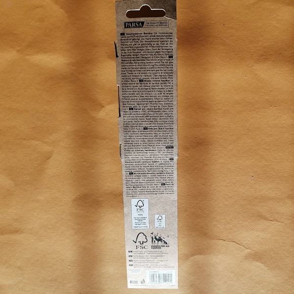 Rückseite der Verpackung