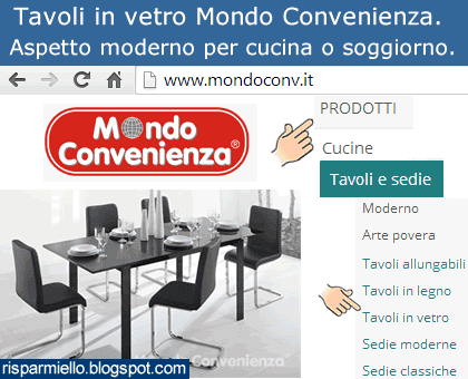 tavoli vetro mondo convenienza