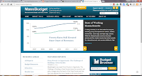 screen grab of Mass Budget webpage