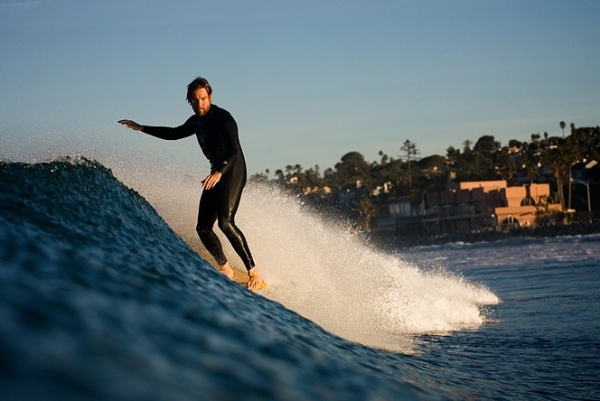 Old School Longboard Surfing