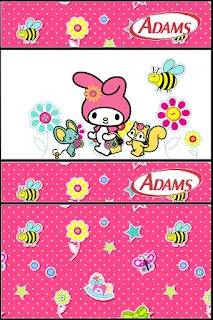 My Melody Birthday Party Free Printable Gum Adams Labels.
