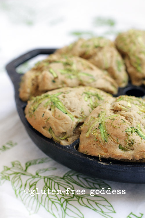 Light and fresh zucchini lime scones from Gluten-Free Goddess