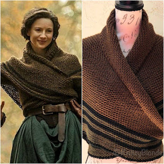 Outlander patterns  gebreidesjaals breipatronen Claire Outlandersjaals.