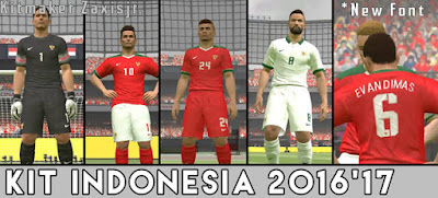 Zaxisjr PES 2016 & PES 2017 Indonesia Kit Pack