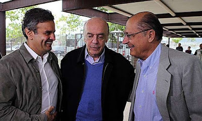 Aécio, Serra e Alckmin