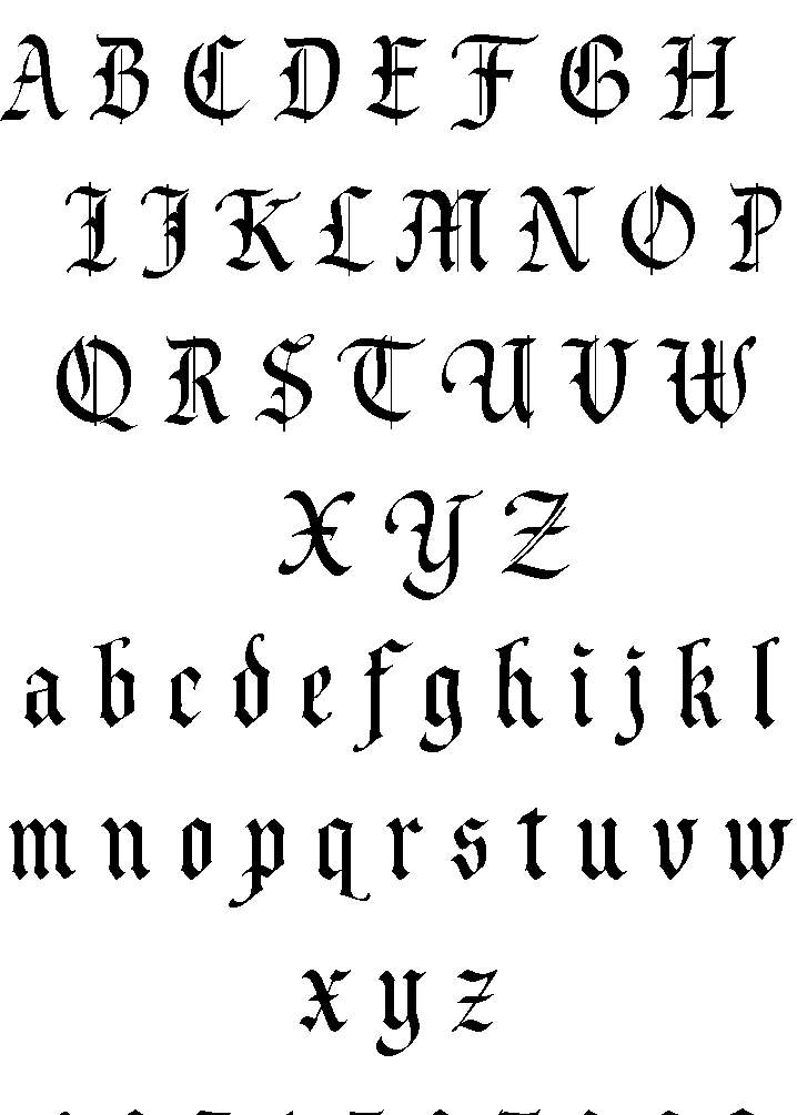 Letter tattoo font letter