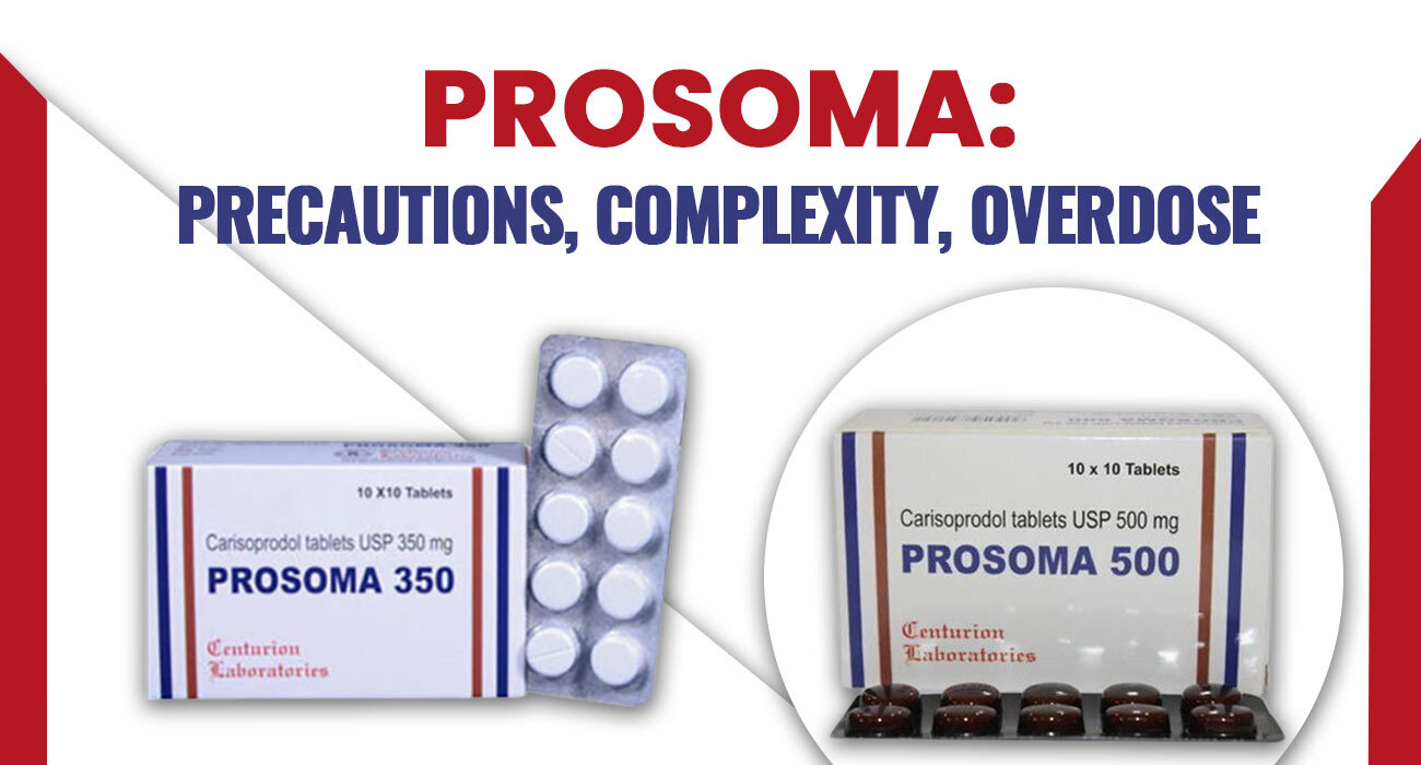 Prosoma 350mg/ Prosoma 500mg : Precautions, Complexity, Overdose