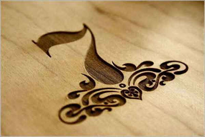 Laser wood engraving