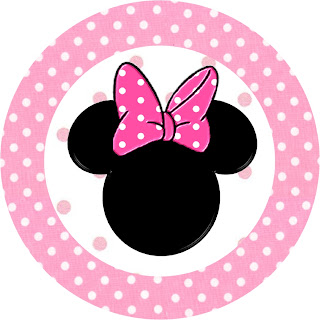 minnie mouse free printable toppers or labels in pink