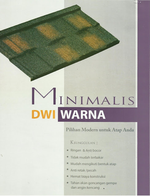 GENTENG METAL MINIMALIS DWI WARNA