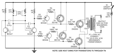 Low Cost Soldering Iron Inverter Circuit Diagram