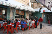 Fountain coffee shop, in Shouk Afthemos,an ample selection of authentic Arabic salads, falafel and shuwarma