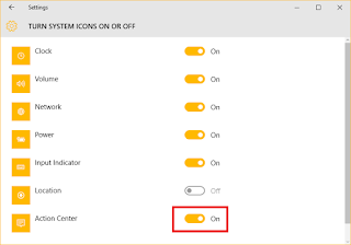 Menonaktifkan Action Center di Windows 10