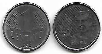 Moeda de 1 centavo, 1996