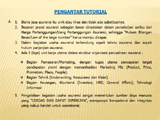  Tutorial Untuk Executive Asuransi