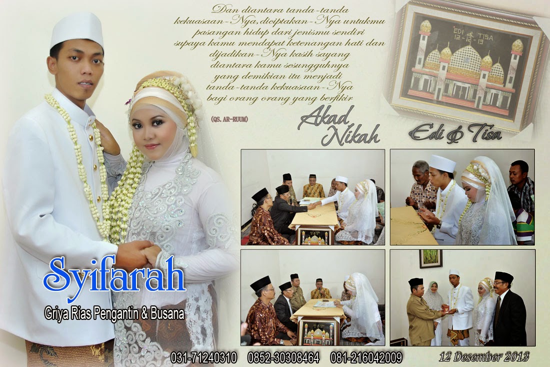 Rias Pengantin Muslim untuk Akad Nikah di Surabaya 