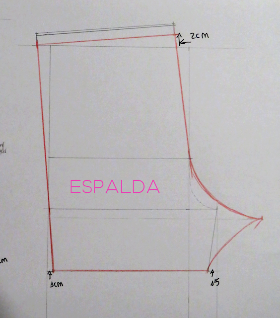 Patrón short espalda con elástico en la cintura