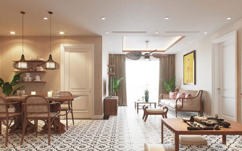 Phong cách thiết kế nội thất Indochine Ấn tượng đậm nét châu Á