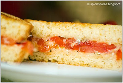 grilled cheese with herbs