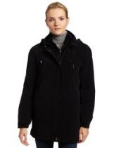 Nautica Womens Faux Snaux Silk Anorak Polyfill Jacket