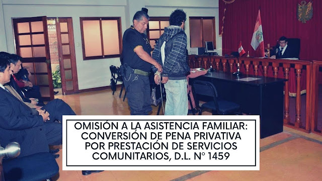 Omisión a la asistencia familiar Conversión de pena privativa por prestación de servicios comunitarios, D.L. Nº 1459