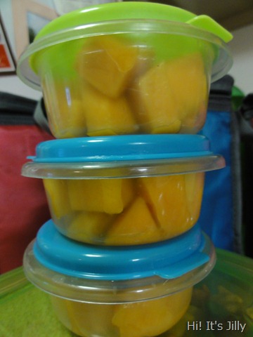 mango in plastic container