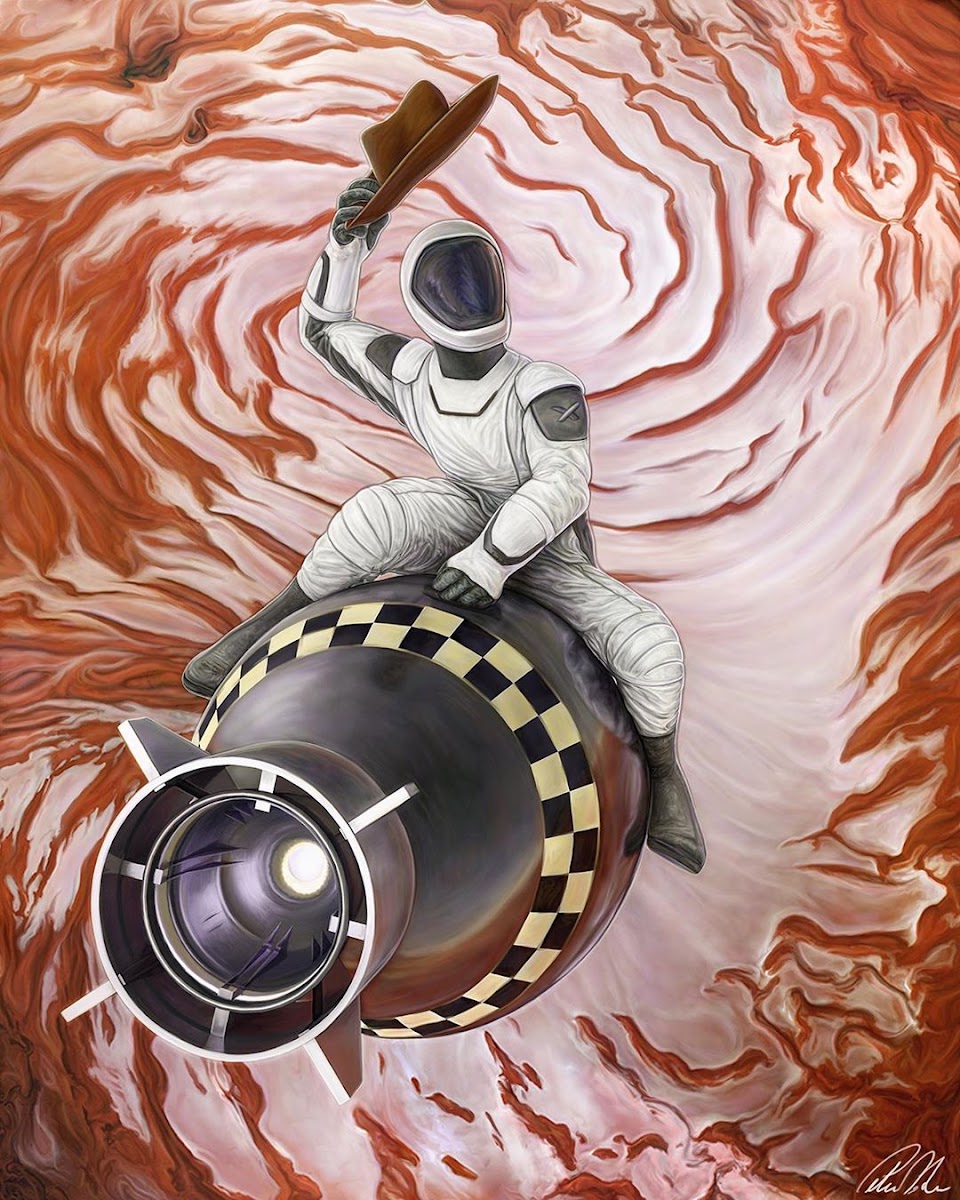 Elon Musk Starman Nuke Mars by Peter DeLuce