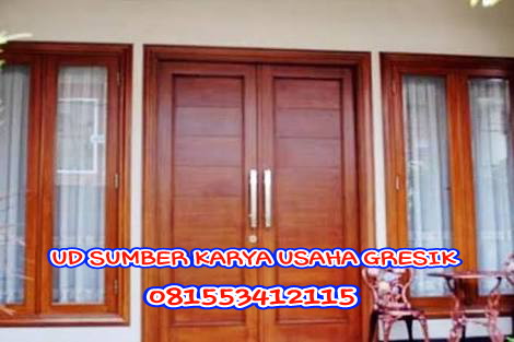 Jual Kusen Pintu Cendela Jati Minimalis Murah Gresik 