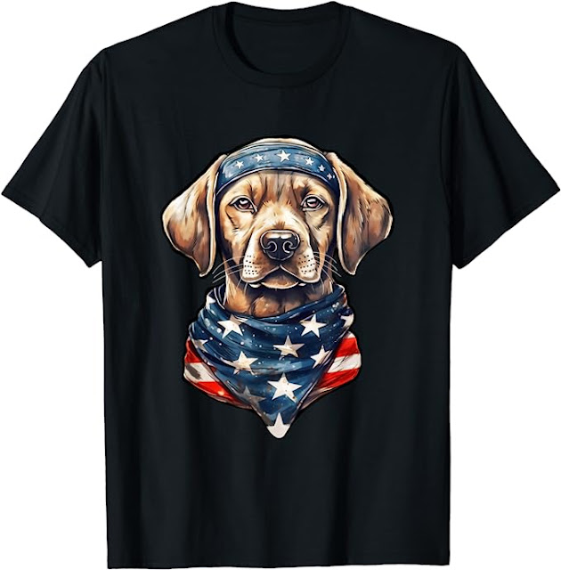 4th Of July Shirt Men & Women, American Flag Patriotic Dog T-Shirt