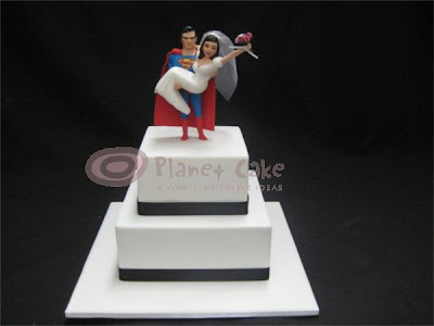 wedding cake at PC and this one created for a couple of big Superman