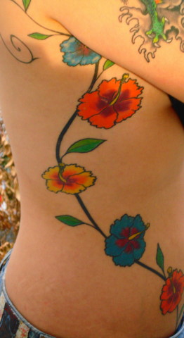 Flower Tattoos On Side flower tatoo