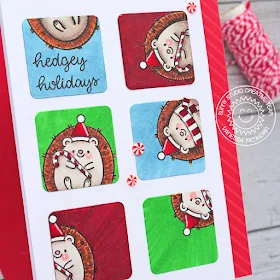 Sunny Studio Stamps: Hedgey Holidays Window Trio Dies Hedgehog Themed Christmas Card by Vanessa Menhorn