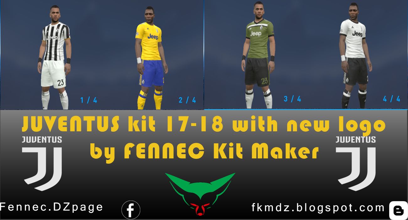 Pes 2017 Juventus Kit 2017 18 With New Logo By Fennec Kit Maker