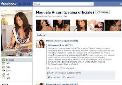 Manuela Arcuri facebook