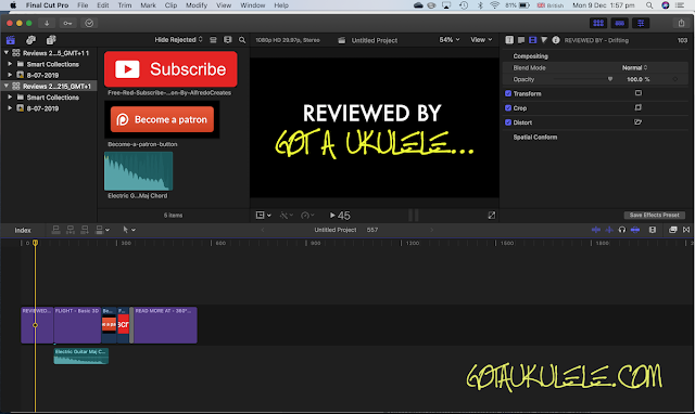 Got A Ukulele Final Cut Editing