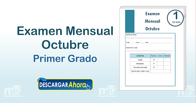 Examen Mensual Octubre Primer Grado