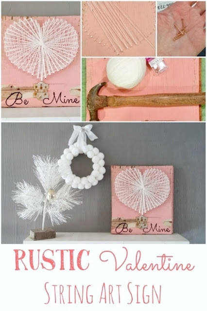 Rustic Valentine String Art