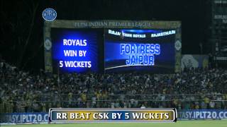  Winning Moments: Pepsi IPL 2013 - RR vs CSK, Match 61