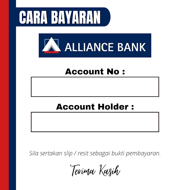 Template Akaun Alliance Bank