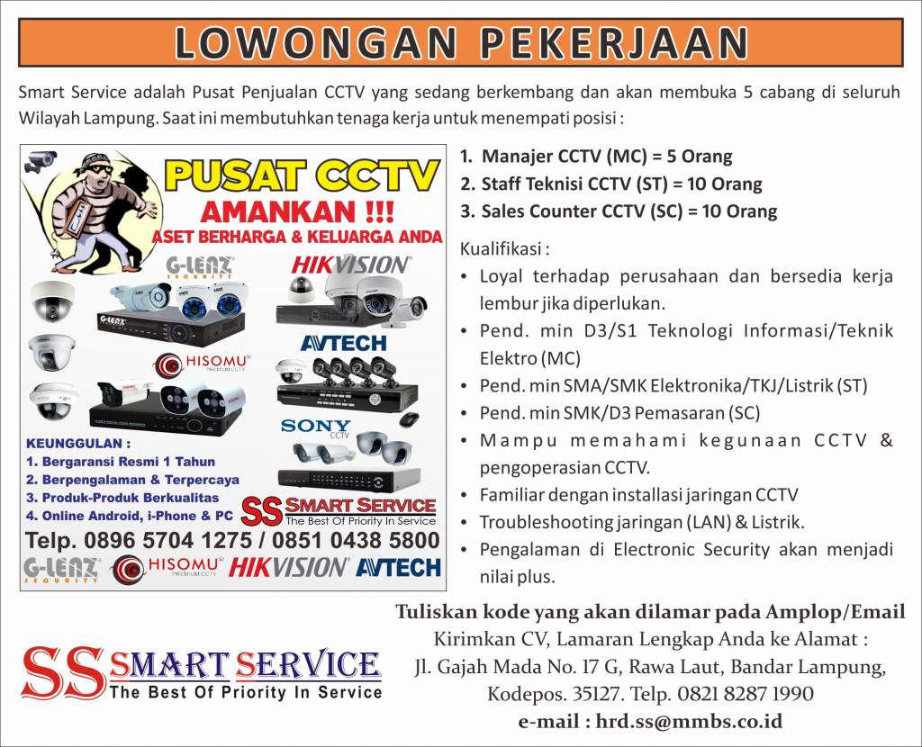 Lowongan Kerja Smart Service Lampung - Maret 2016