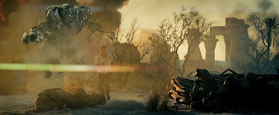 Sam runs from Megatron