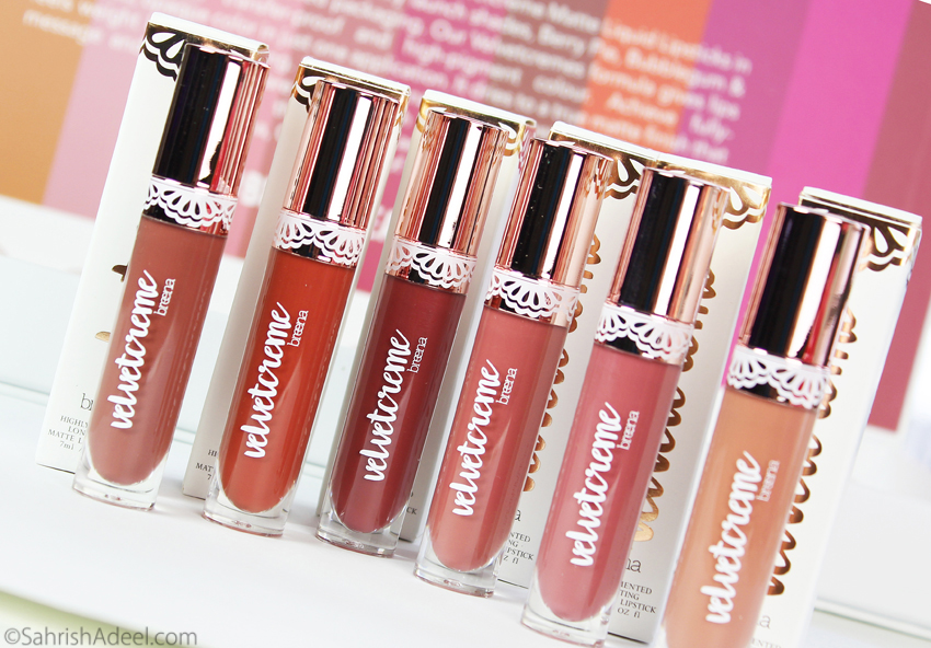 New Velvet Creme Matte Liquid Lipstick Shades by Breena Beauty - Arm & Lip Swatches