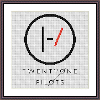 21 Pilots logo cross stitch - Tango Stitch