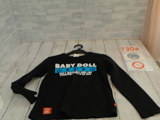 中古品　子供服　１３０㎝　ＢＡＢＹＤＯＬＬ　長袖Ｔシャツ　１００円 